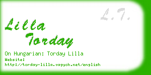 lilla torday business card